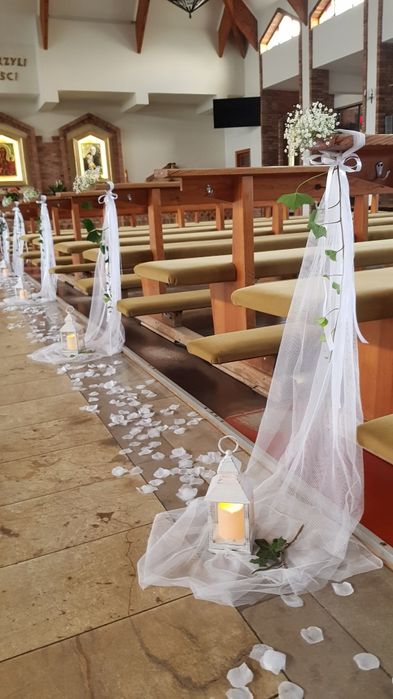 dekoracja kościoła ślub komunia sala weselna
