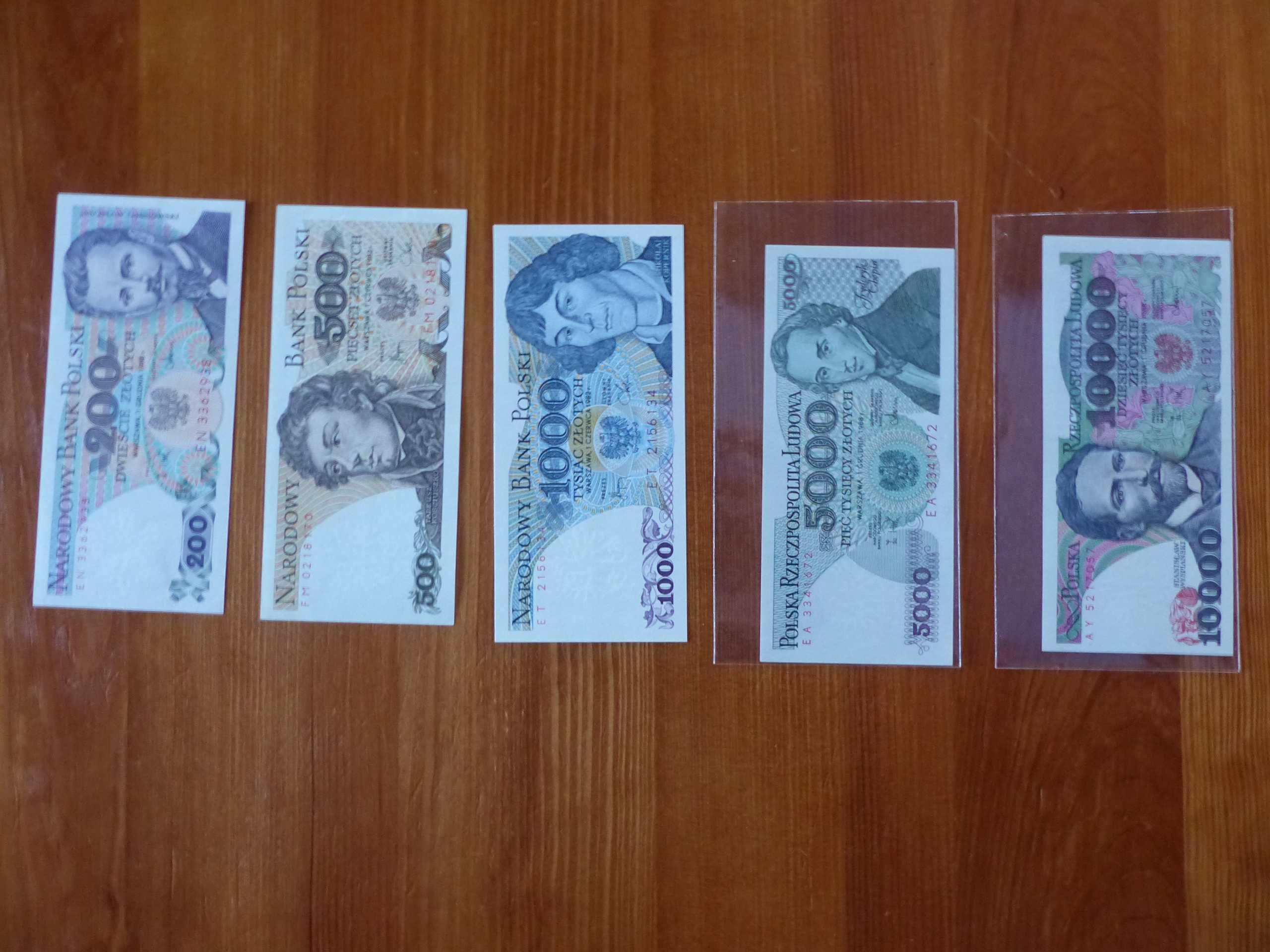 Komplet banknotow PRL 10-2.000.000 Oryginalne obiegowe 10-2mln zl