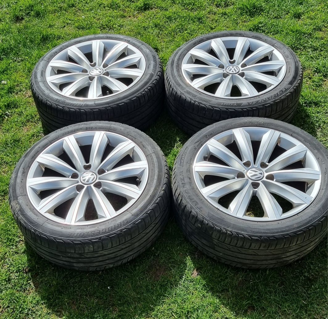 Koła VW 225/45/17 BRIDGESTONE. Oryginalne felgi Volkswagen Passat B7