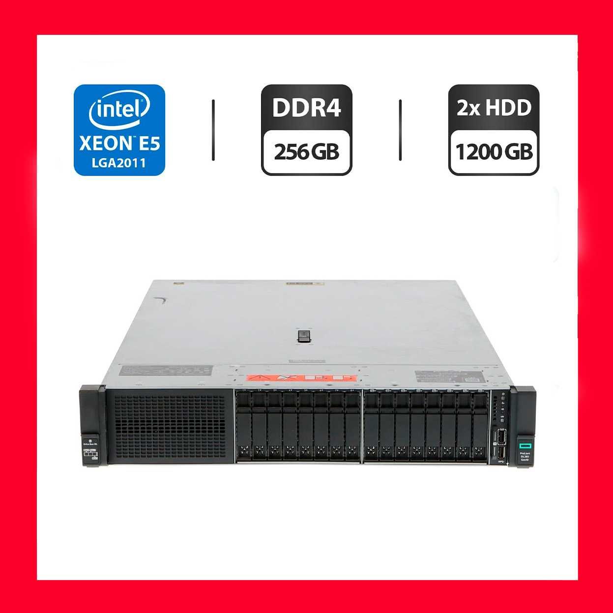Сервер HP ProLiant DL38/2xXeon E5-2667v3/256GB DDR4/2x1200GB HDD (SAS)