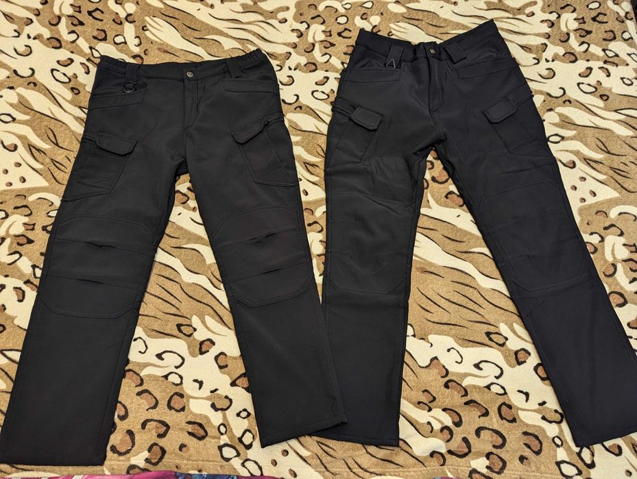 Мужские милитари карго штаны софтшелл на флисе, L,XL