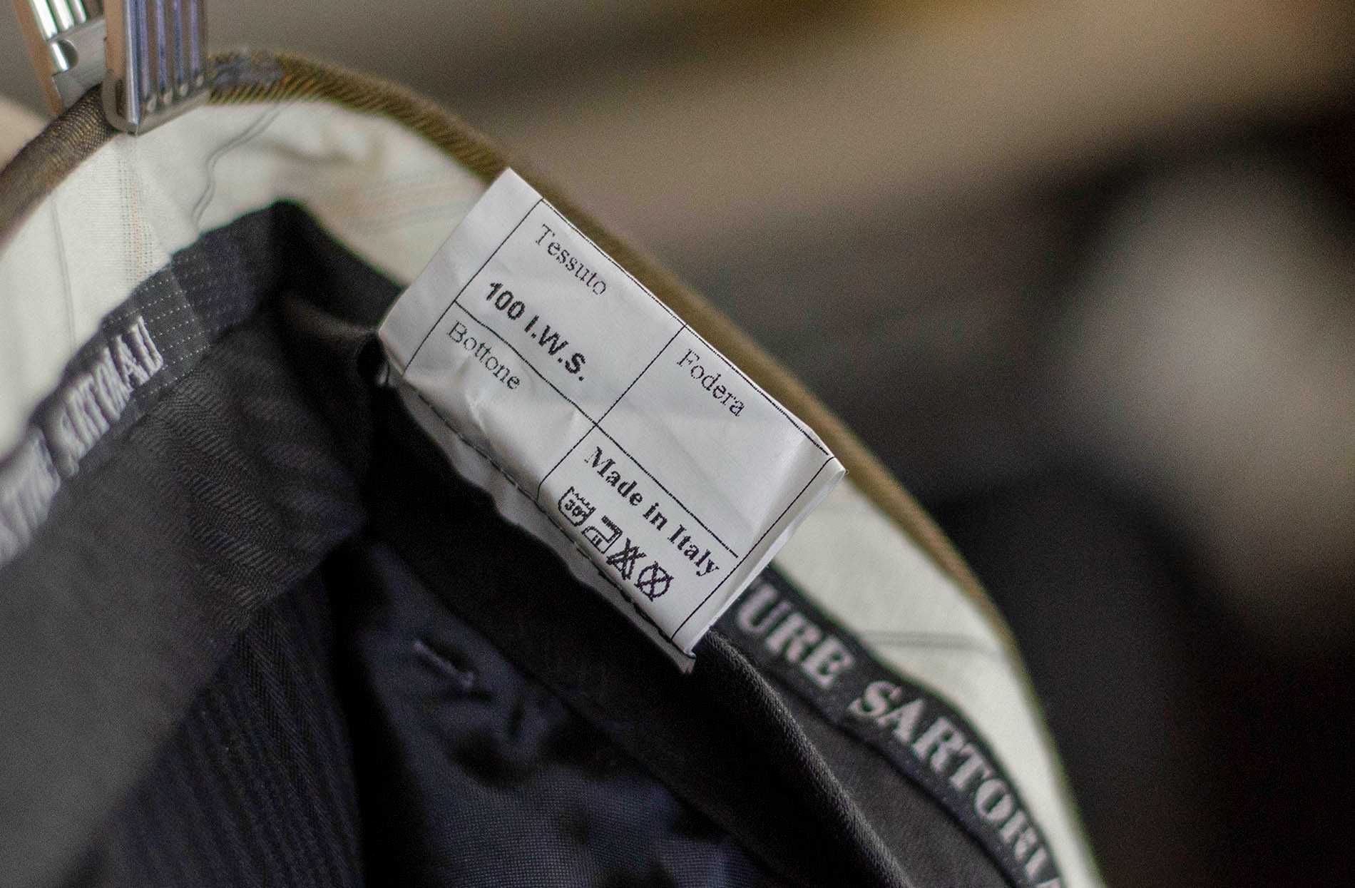 Włoskie spodnie Sartoriali, 100% wełna jak solaro, r48, made in Italy