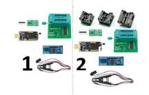 Комплект програматор ch341a + перехідники + прищепка + адаптер 1.8V