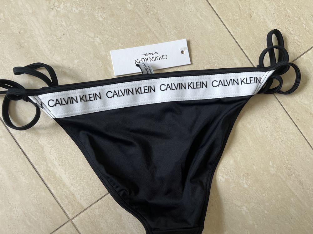 Calvin Klein NOWY dół od bikini wiązany S czarny strój kąpielowy