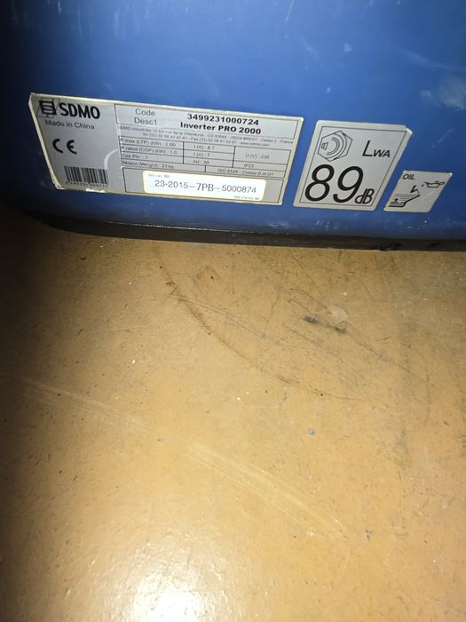 Agregat prądotwórczy  Cichy SDMO YAMAHA 2000w