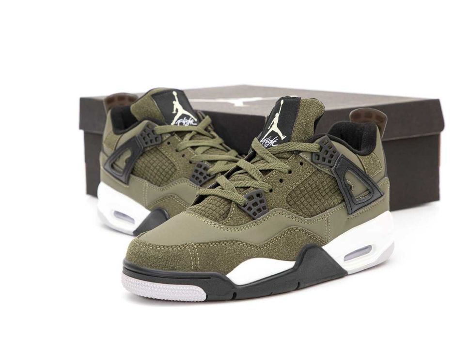 Мужские кроссовки Nike Air Jordan 4 "Olive" Размеры 41-45