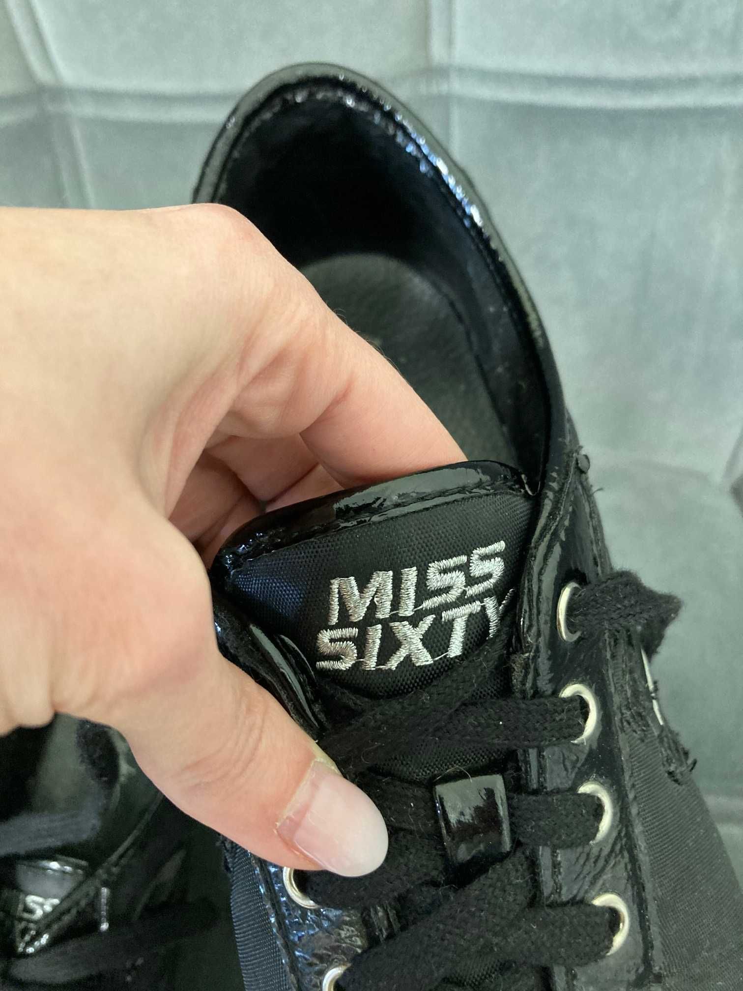 Miss Sixty czarne buty sportowe trampki tenisówki 37 luksus