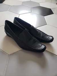 Czarne buty damskie pantofle 39