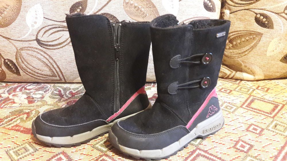 Детские зимние не промокающие сапожки "Карра" 32 размер- 20,3 см