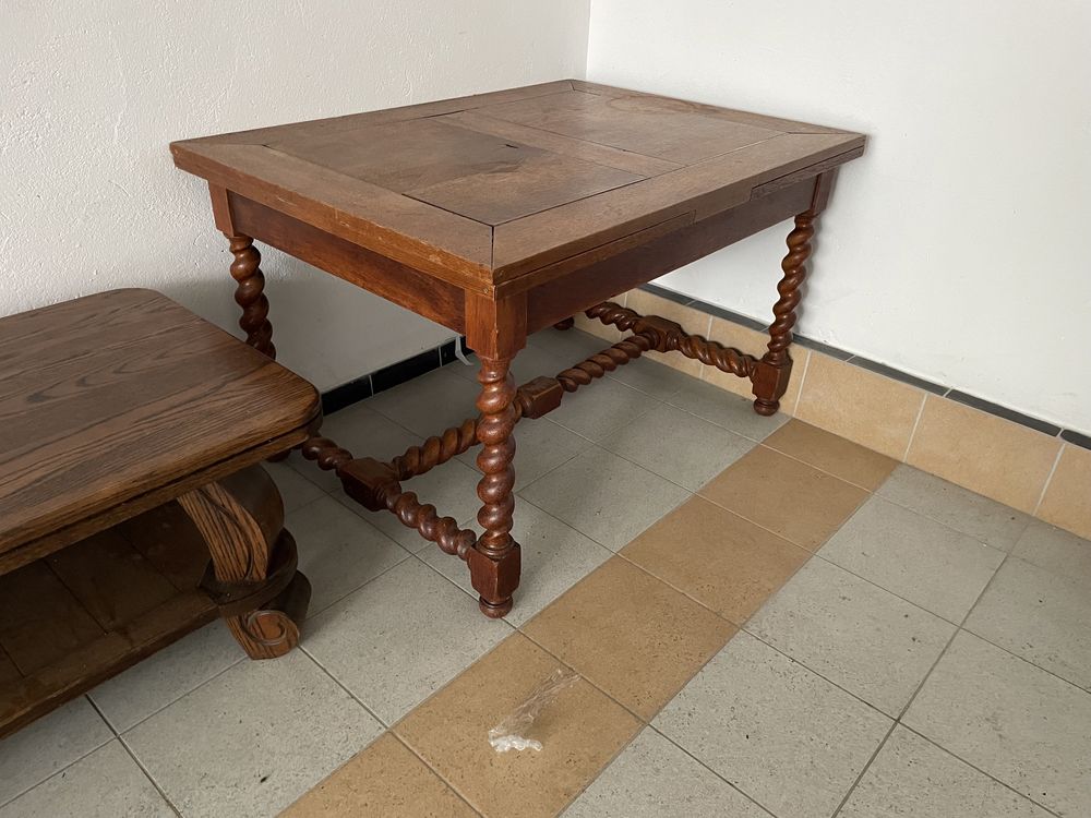 Stół rozkladany eklektyk, Krzesła eklektyczne, antyki antyk