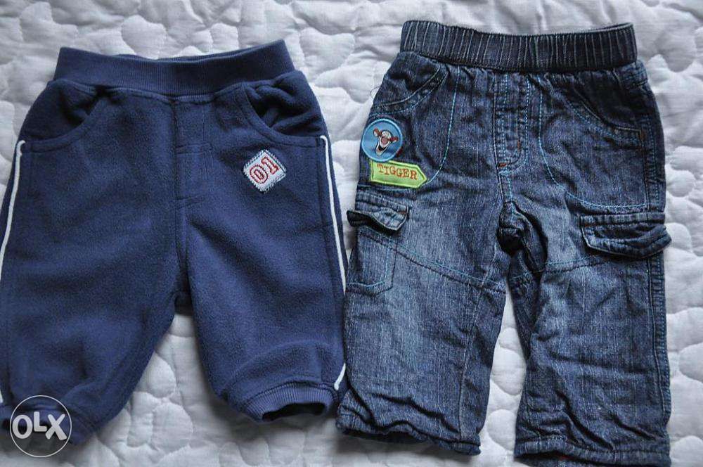 spodenki jeans z tygryskiem GEORGE 0-3 m-ce r56/62