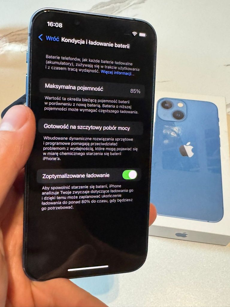 Iphone 13 mini 128 gb piekny ! Bateria.85
