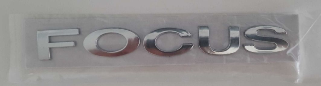 Nowy przyklejany emblemat znaczek FOCUS srebrny srebrne logo metal