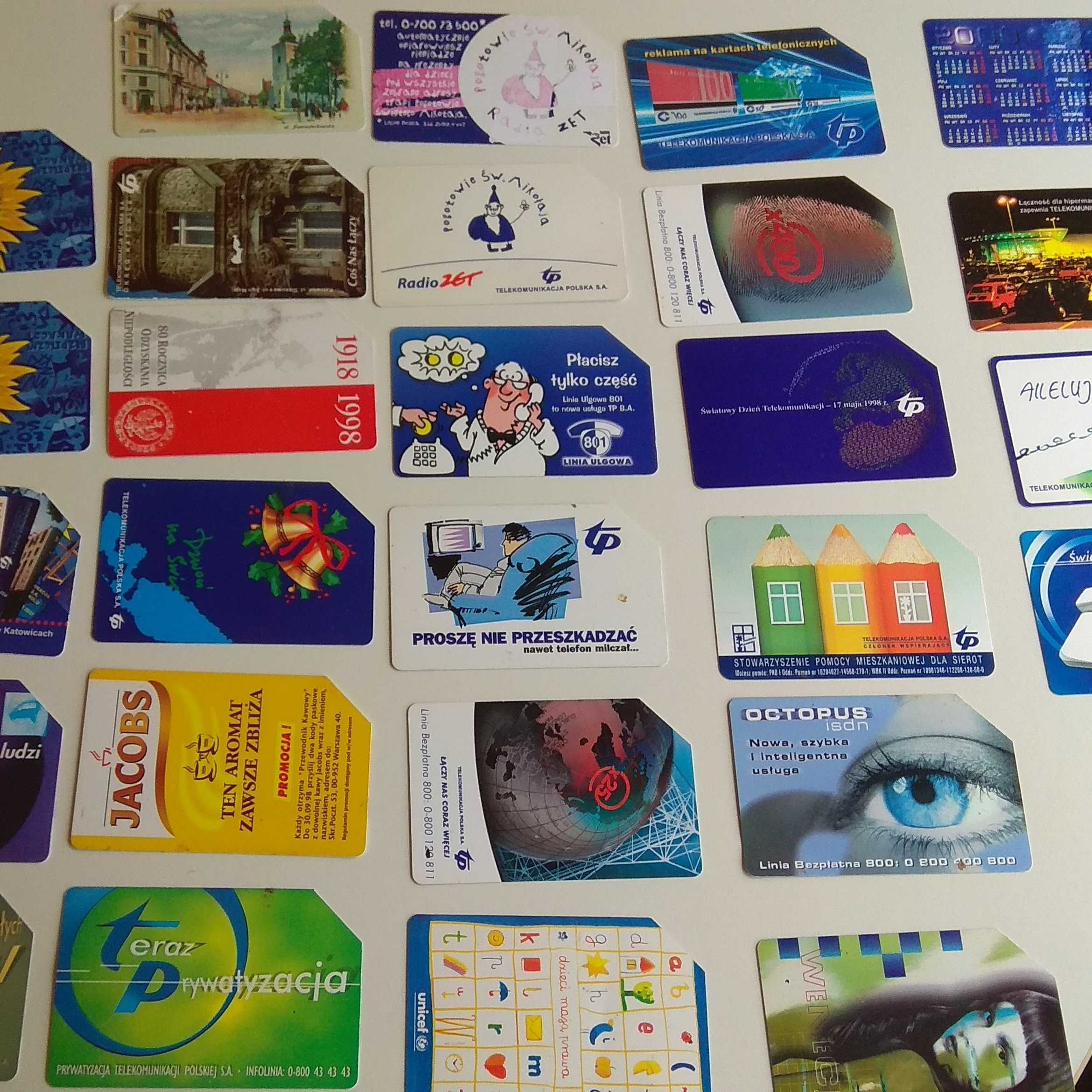 Kolekcja 84 kart magnetycznych TP S.A z lat 90/2000, 84 szt.