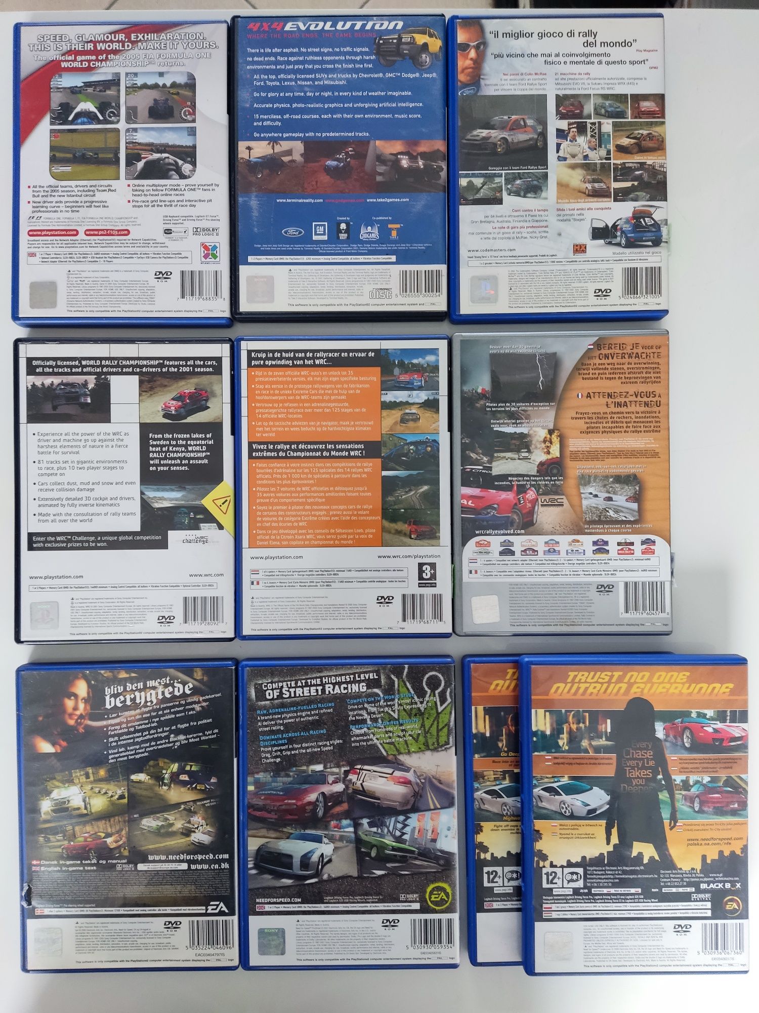 Gry wyścigowe Need for Speed,Colin,F1,4x4,WRC PlayStation 2