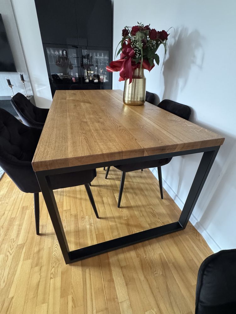 Stół drewniany dębowy loft  90x180