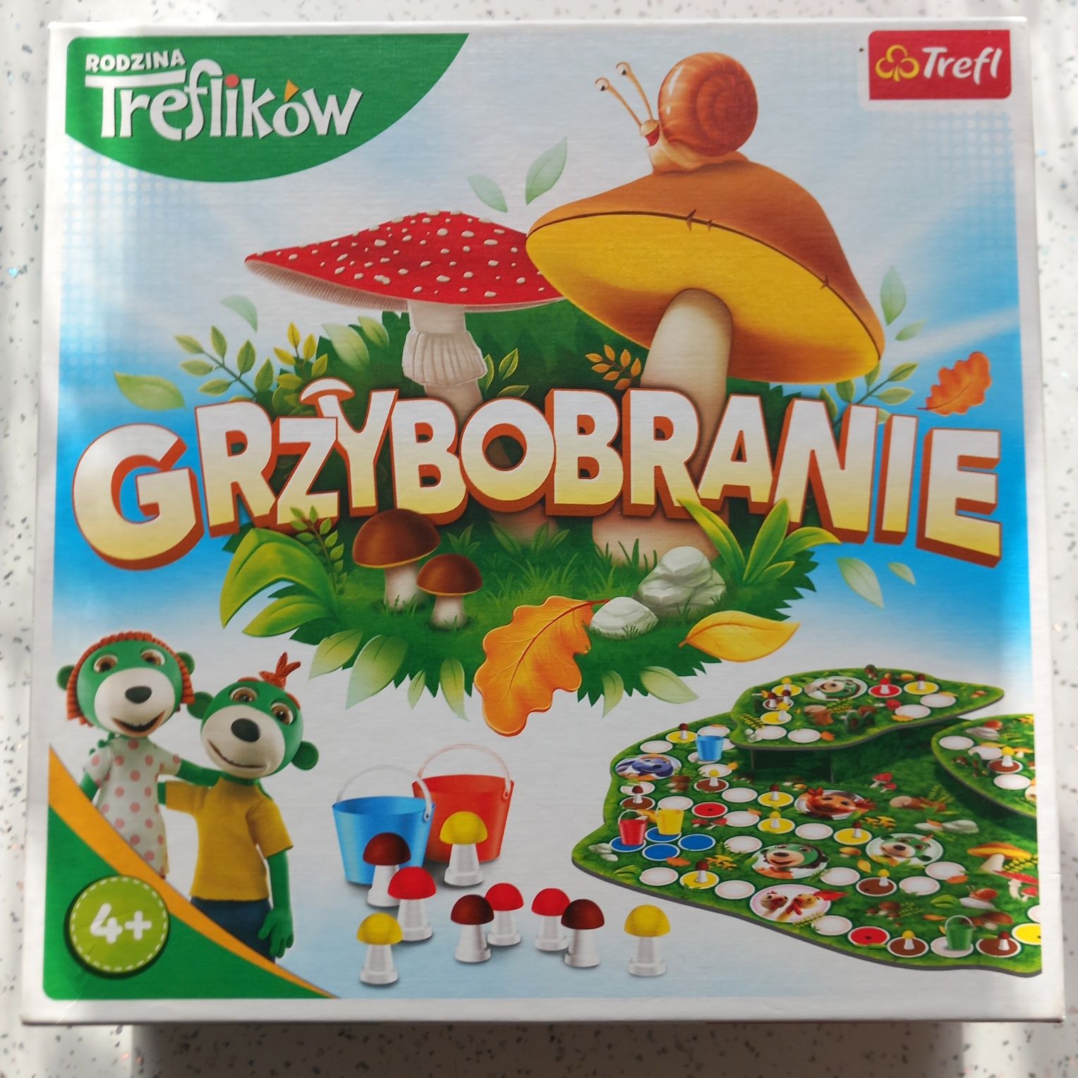 Gra Grzybobranie Rodzina Treflików kolorowa trójwymiarowa gra