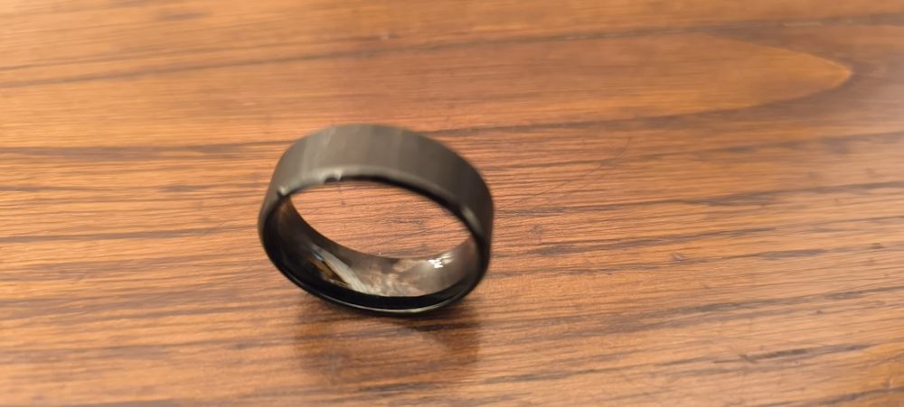 Anel preto de tungsténio