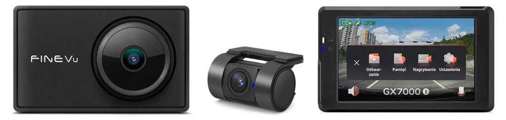 FineVu GX7000 WiFi - rejestrator QHD+FHD GPS radary 128 GB Czytelny ek
