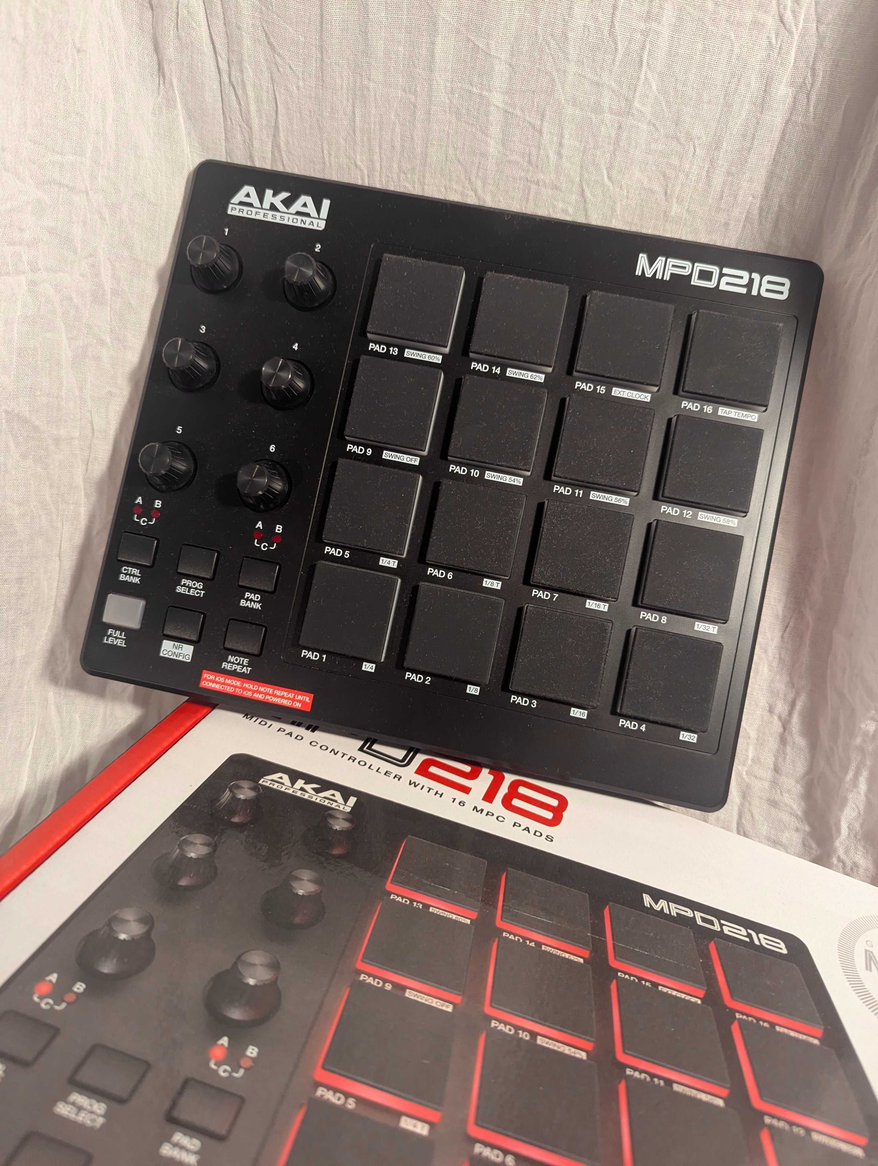 AKAI MPD 218 pady - kontroler MIDI + futerał + Ableton + gwarancja