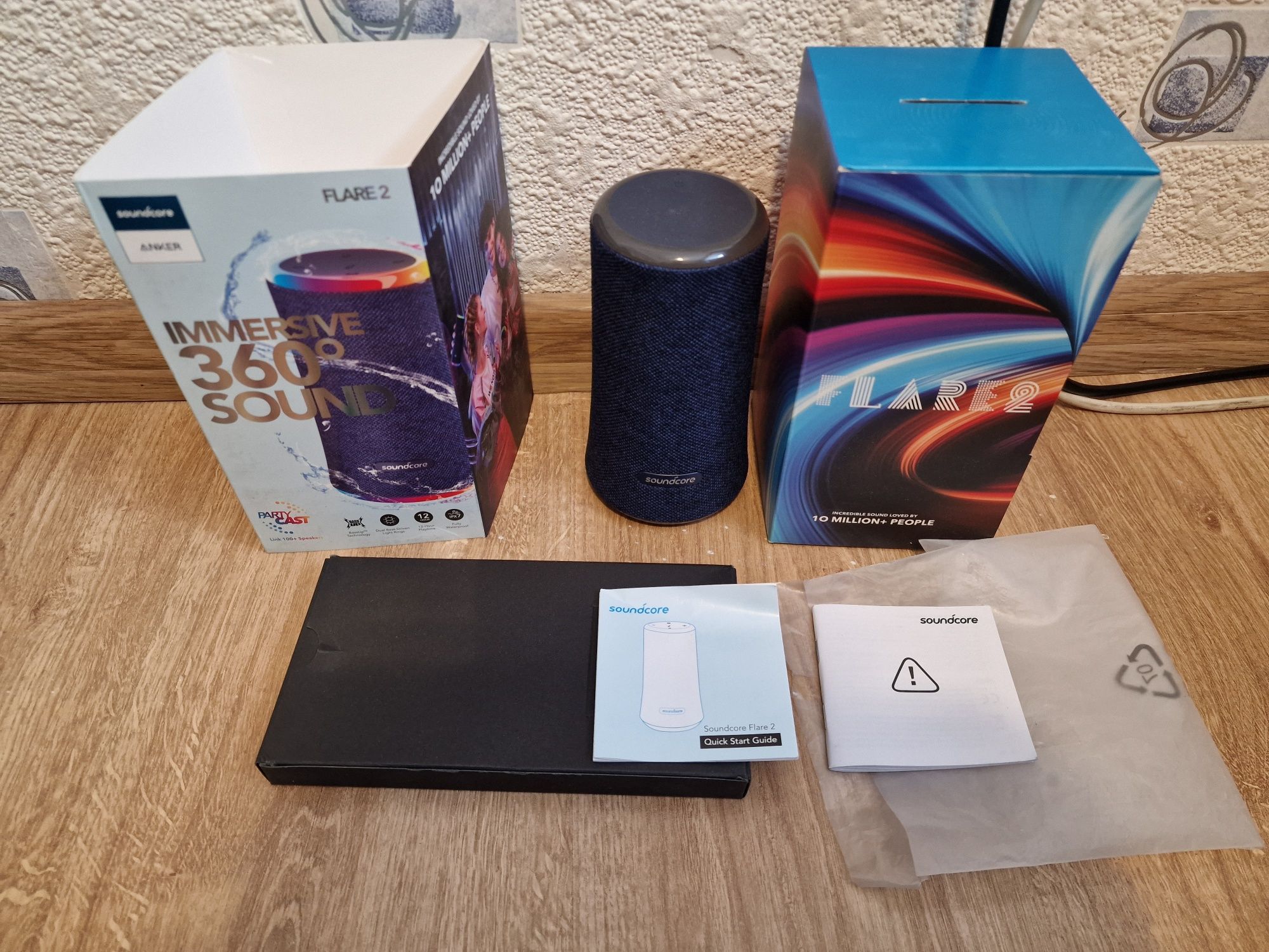 Bezprzewodowy glośnik 20W Soundcore Flare 2 unikat granat jak nowy