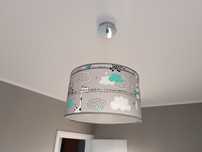 Abażur lampa dzieci szary 35cm