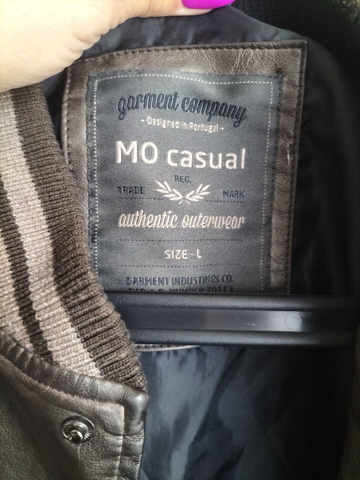 Casaco de homem pele sintética