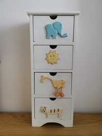 Drewniana mini szafeczka komódka dla dzieci