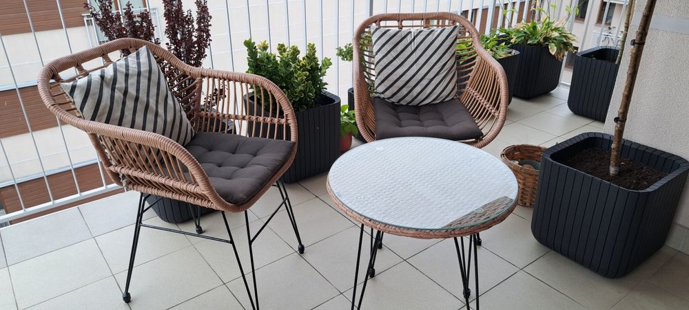 Meble na taras, balkon, zestaw technorattan