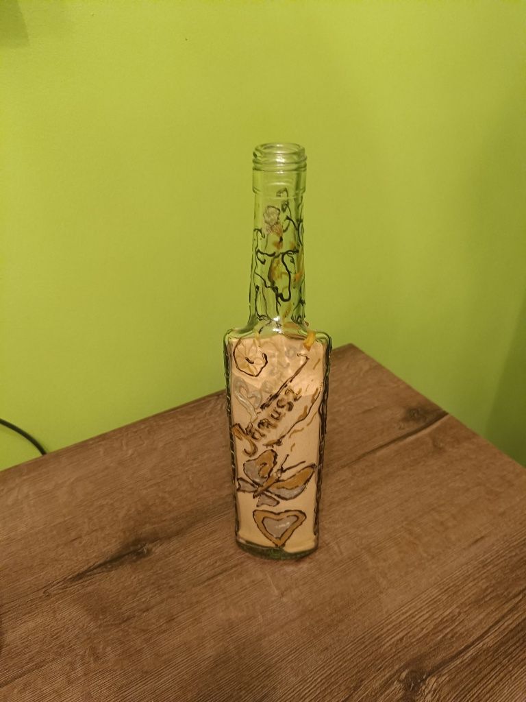 Butelka ręcznie grawerowana