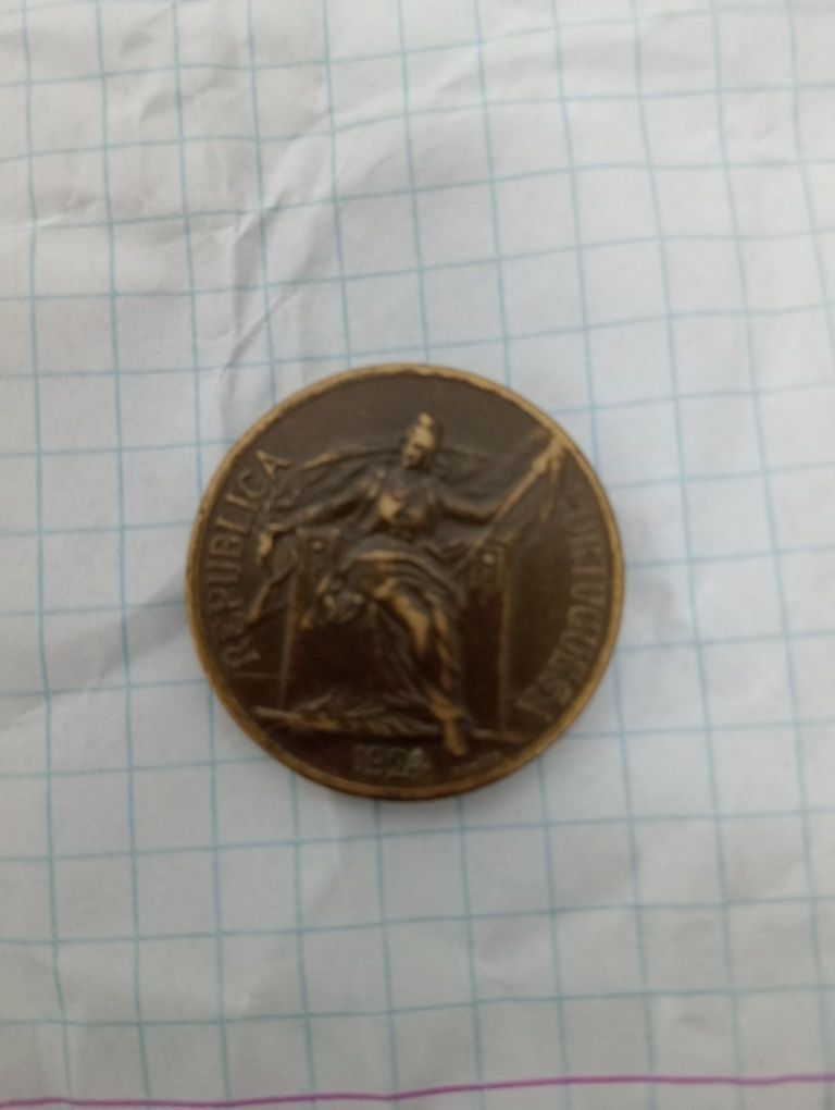 Moedas antigas 1 escudo 1924 e 1926