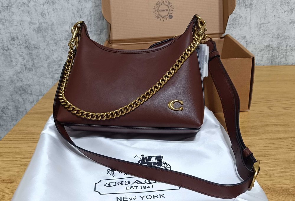 Сумка Coach Juliet шкіряна коричнева