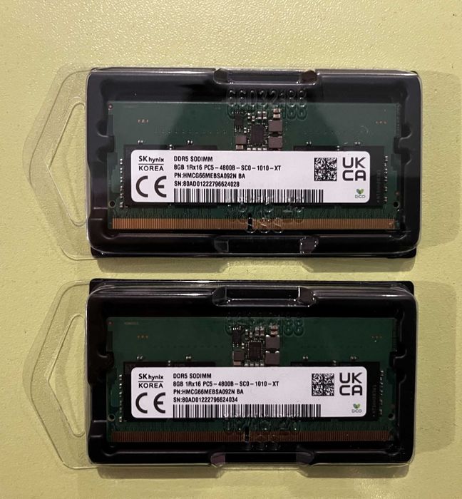 Оперативна пам'ять SKhynix 16GB (2x8) DDR5 4800 MHz (RAM)