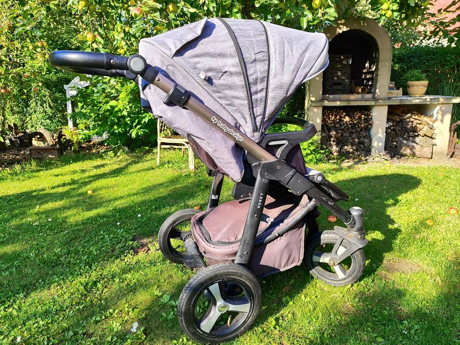 3in1 BABY DESIGN Wózek HUSKY XL+Winter Pack+masa dodatków Stan Dobry+
