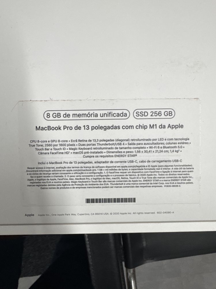 Macbook Pro M1 2020 Touchbar 8gb 256gb ssd impecavel c/caixa original