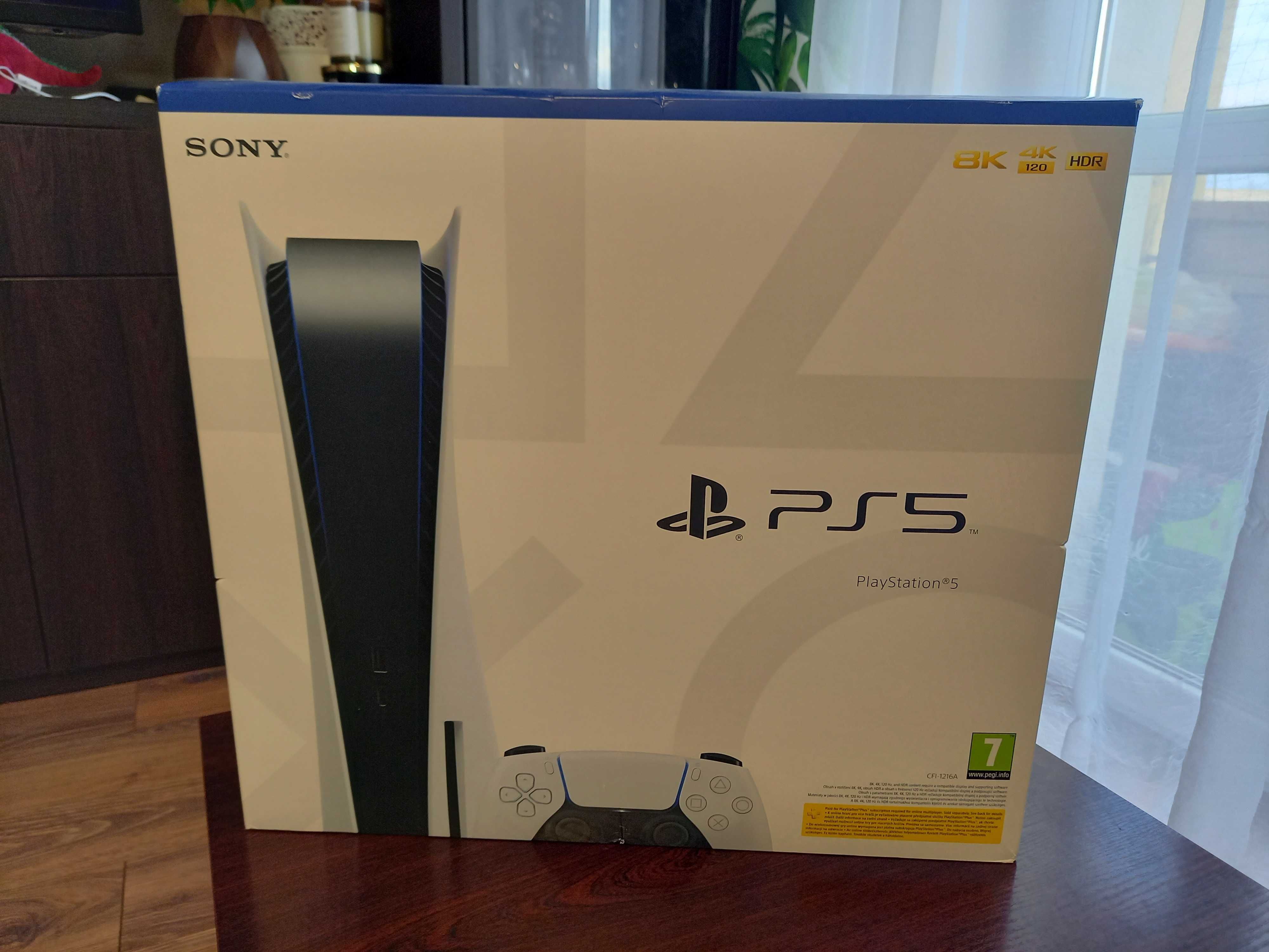 Konsola Sony PS5 z napędem + 2 oryginalne pady + Podstawka chłodząca