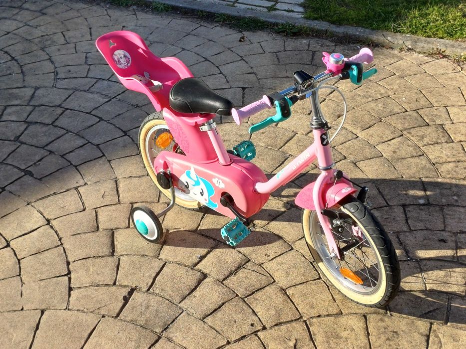 Bicicleta de criança UNICÓRNIO 14 polegadas 3-5 anos DECATHLON