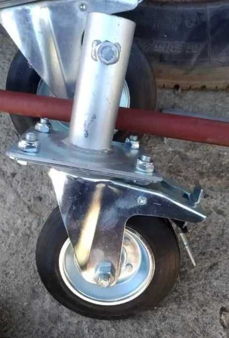 Rusztowania warszawskie Komplet 4szt kółka do o z hamulcem 160mm 200mm