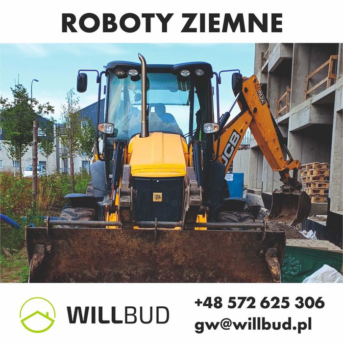 Usługi koparko-ładowarką + operator