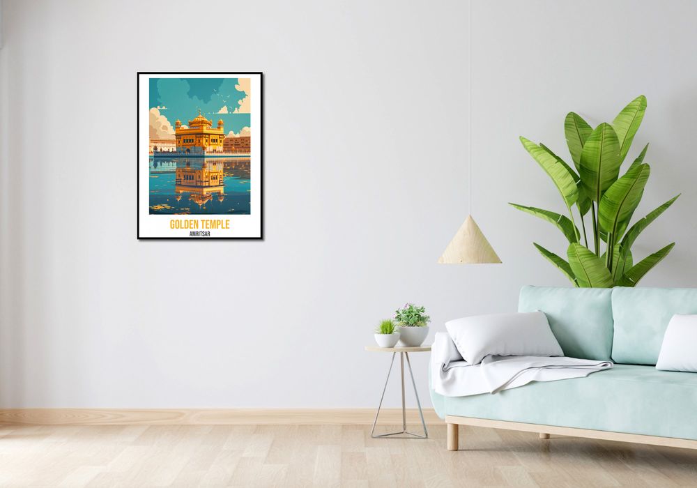Plakat 60x80cm Golden Temple, Amritsar