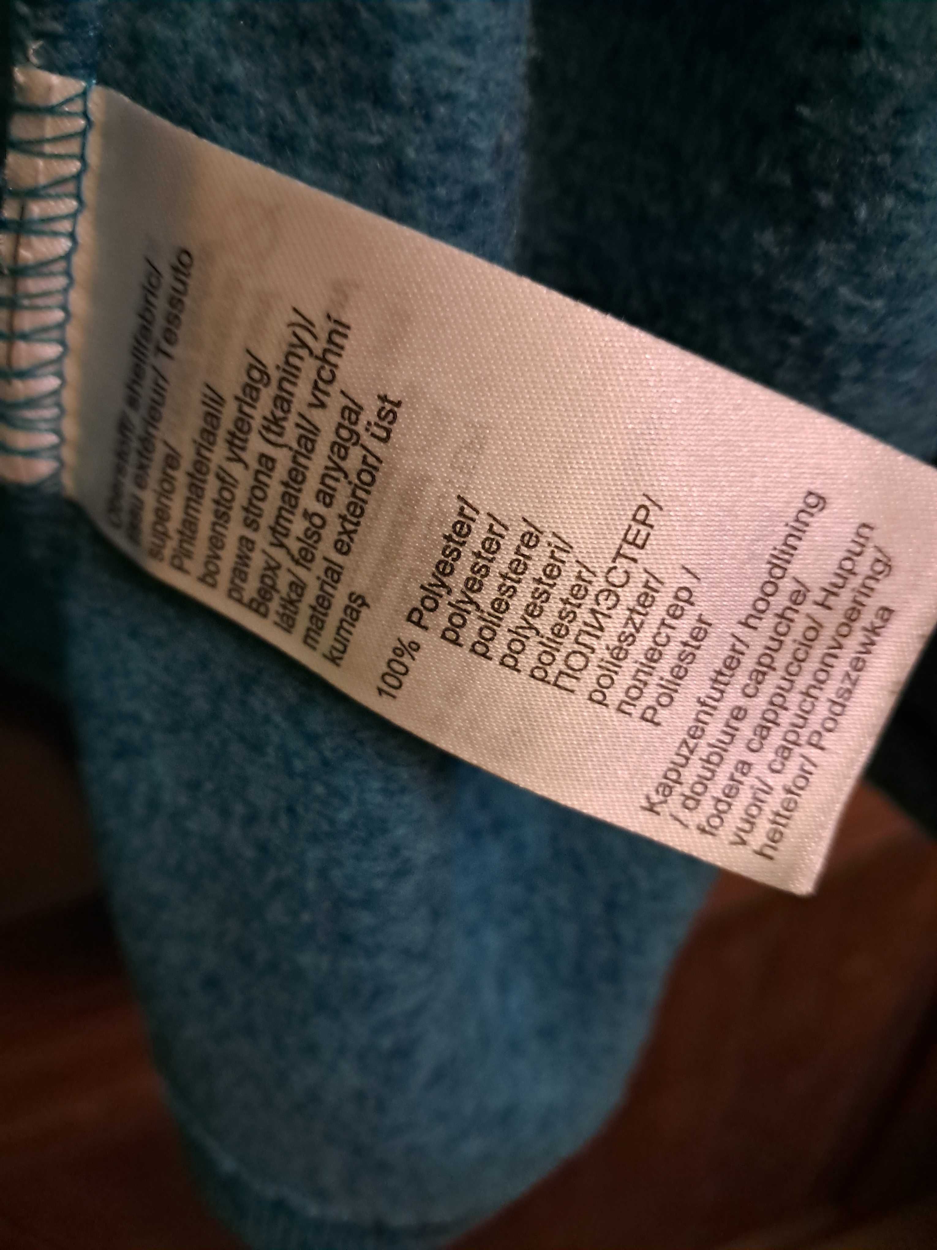 Kurtka bluza damska stan super roz. 50/52 kolor melanż turkus polar