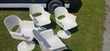 4xFotel Tulip chair Kurz lata70/80 vintage prl vitra knoll designerski