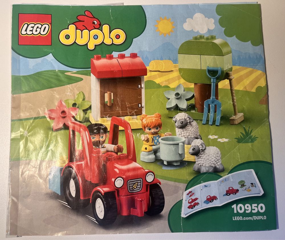 Lego Duplo, traktor i zwierzątka gospodarkie