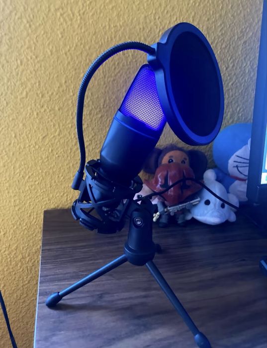 USB-мікрофон RGB Microfone Condensador Wire Gaming Mic