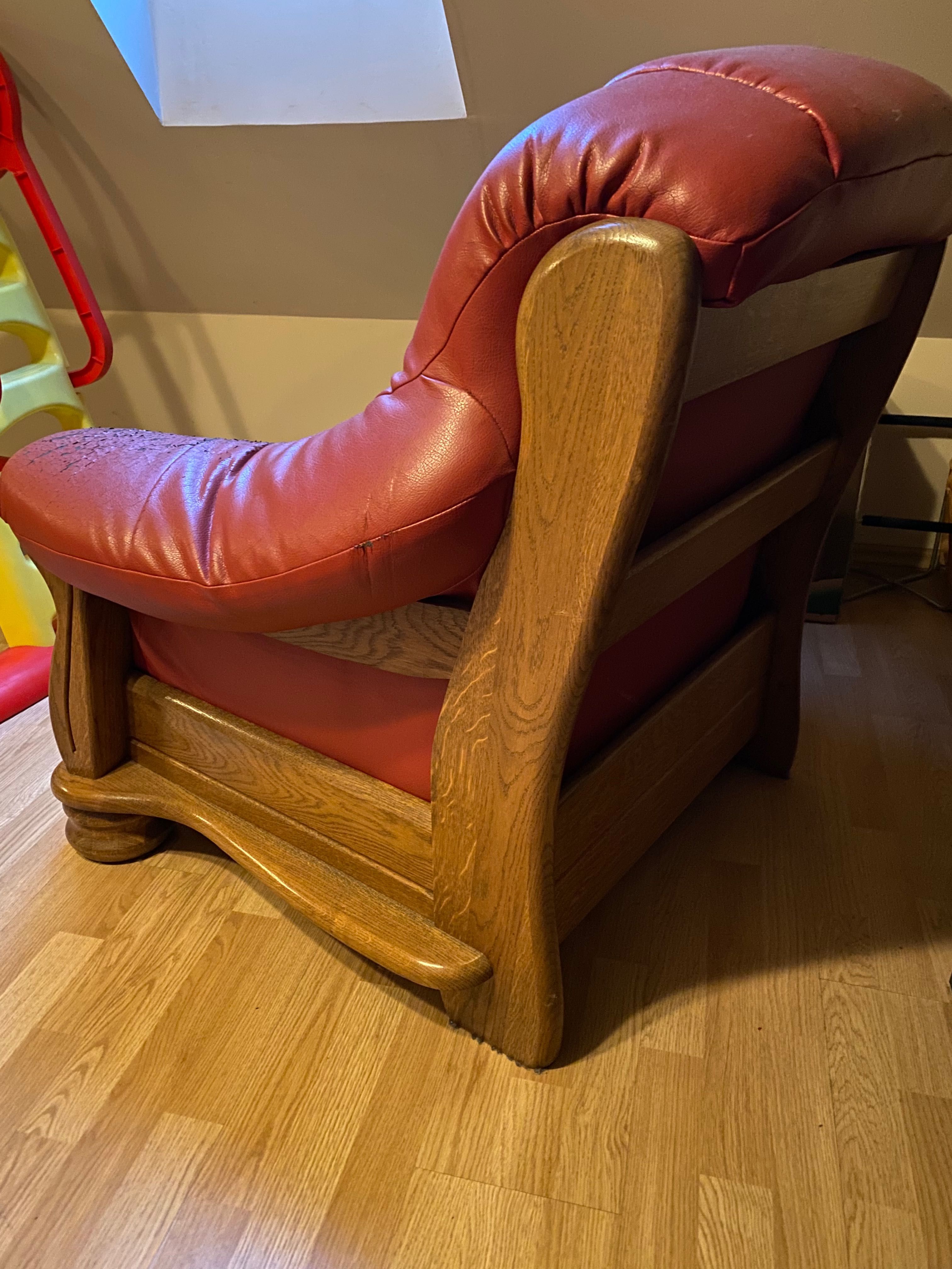 Stylowe meble drewniane dąb naturalny sofa 3 os. i 2 fotele (stelaże)