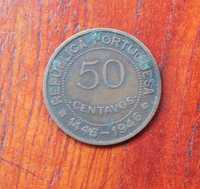 Moeda de 50 centavos - Guiné - 1946