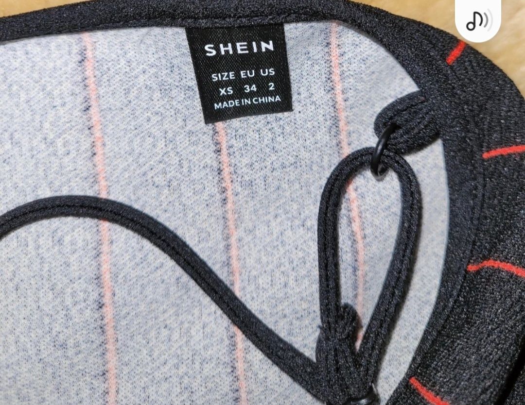 Nowa sportowa mini sukienka  Shein roz XS 34  obcisła