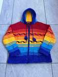 Bluza wełniana Ekwador Nepal hippie retro kolorowa r. M
