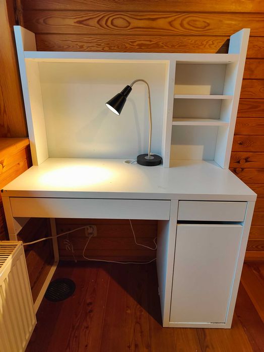 IKEA MICKE Biurko z nadstawką biały 105x50 cm
