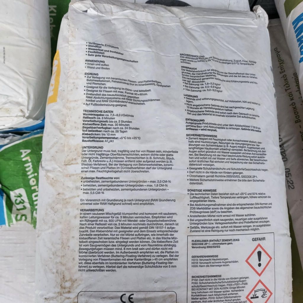 FLEX- KLEBER plastczny klej do płyt ceramicznych 25kg